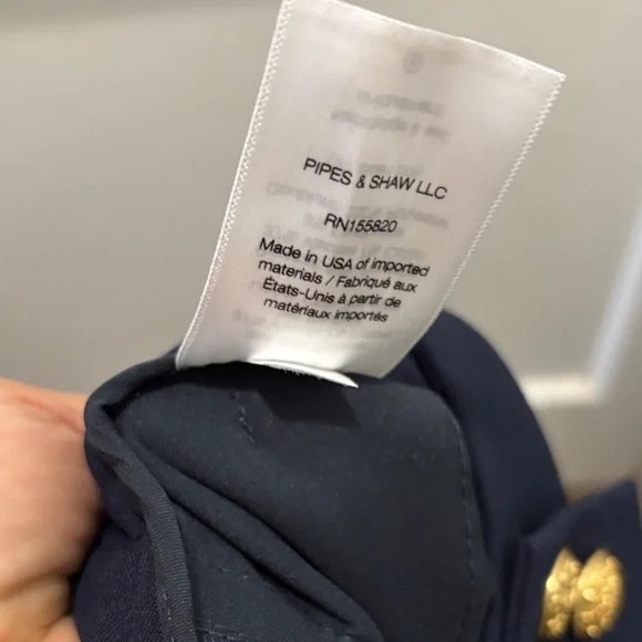 Veronica Beard Navy Trousers with Gold Buttons - Picture 11 of 13